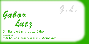 gabor lutz business card